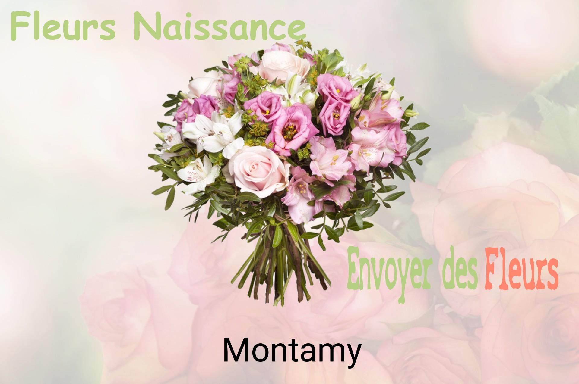 Bouquet de fleurs de naissance livré à Montamy
